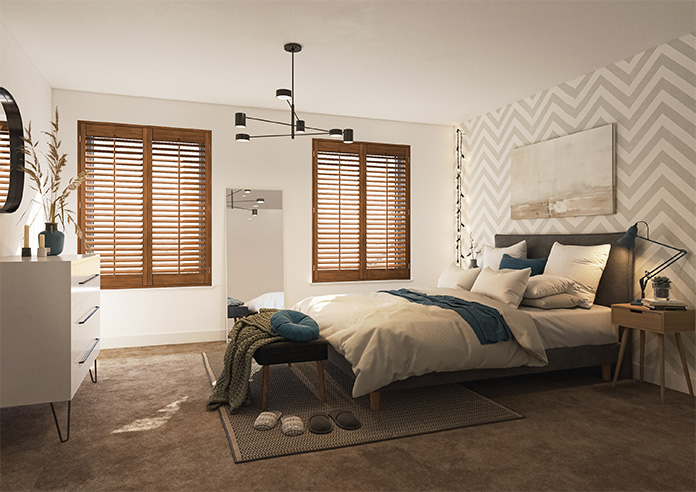 Kensington, Antique Cherry - Full Height Twist&Fit Plantation Shutter - Image 8